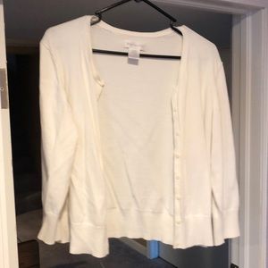 White cardigan